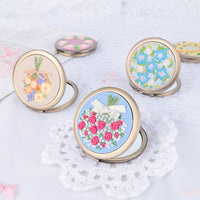2025 Winter Suzhou Embroidery Ribbon DIY Cosmetic Mirror Kit for Beginners