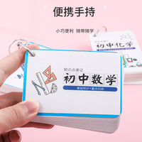 Portable Learning Flashcards for Primary and Junior High School Students - Math, Physics, Chemistry, English, and Classical Poetry