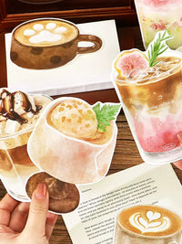 Cute Cartoon Postcard Collection, Coffee, Bread, Cat, Pet Themed Wall Decor & Greeting Cards