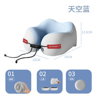 U-Shaped Travel Neck Pillow for Airplane and Car, Portable Cervical Support Cushion