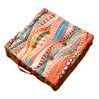 Bohemian Style Floor Cushion Square Chair Pad Thickened Seat Cushion for Living Room Dining Chair