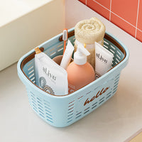 Portable Shower Caddy Basket with Drainage Holes, Large Open-Top Organizer for Bathroom Toiletries