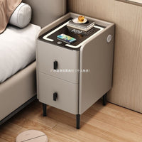 Smart Multifunctional Narrow Bedside Table, Nordic Modern Solid Wood Small Home Storage Nightstand