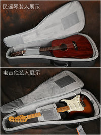 Extra Thick Padded Acoustic Electric Guitar Bass Gig Bag 36/40/41-inch Waterproof Shockproof Double Shoulder