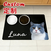 Personalized Pet Feeding Mat for Dogs - Custom Name and Pattern Print
