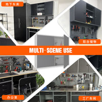 Wall-Mounted Steel Pegboard Tool Storage Cabinet for Garage & Workshop
