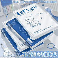 Cartoon Pet B5 Loose-Leaf Notebook with Detachable PP Cover and Coil Binding