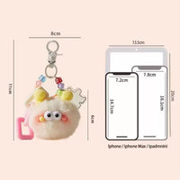 Cute Blushed Coal Ball Plush Bag Charm Keychain