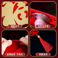 Chinese Knot Wall Hanging Decor for New Home, Living Room, Entrance Door - Fu Character and Wealth-Attracting Ornaments