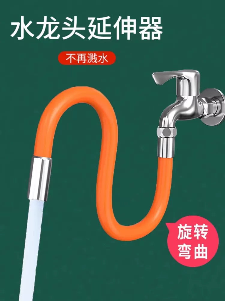 Faucet Extender Hose with Filter for Kitchen and Bathroom, Universal Flexible Water Pipe