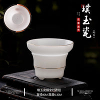 Dehua Ceramic Tea Strainer and Filter for Kung Fu Tea
