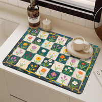 Diatomaceous Earth Kitchen Countertop Drying Mat, Super Absorbent, Quick Dry, Non-Slip, Heat Resistant
