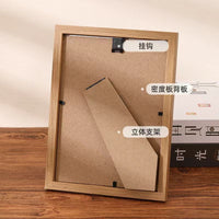 Wooden Photo Frame for 6, 7, 8, 10 Inch and A4 Pictures, Simple Curved Design