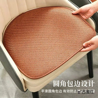 Summer Rattan Mat Seat Cushion for Dining Chairs, Breathable Non-Slip Ice Silk Chair Pad