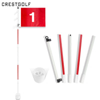 Golf Putting Green Flagstick Set - 5-Section Detachable Pole with Target Flag for Practice