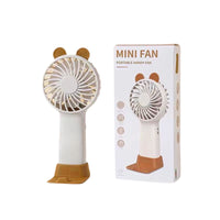Portable USB Rechargeable Mini Handheld Fan with Phone Stand, Quiet Operation for Students and Gifts