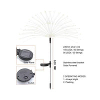 Solar Powered LED Firework Dandelion Garden Stake Lights for Outdoor Landscape Decoration