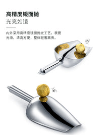 Stainless Steel Ice Scoop for Kitchen, Bar, and Pantry - Multi-Purpose Food Shovel for Ice, Flour, and Grains