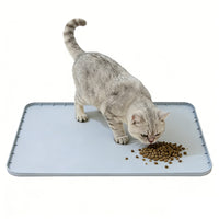 Silicone Pet Feeding Mat, Non-Slip Waterproof Cat Litter Mat, Multi-purpose Kitchen Counter Mat