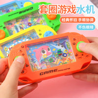 Retro Water Ring Toss Game Machine Toy for Kids, Stress Relief Handheld Console