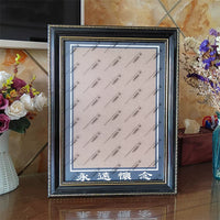 A4 Photo Frame Solid Wood Vintage Wall Mount Tabletop Display for Memorial Pictures