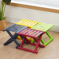 Portable Thickened Folding Stool for Adults and Kids - Plastic Collapsible Storage Stool for Fishing and Home Use