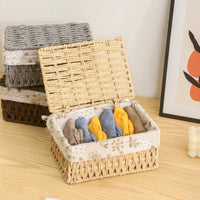 Woven Storage Basket for Desktop, Remote Control, Keys, and Sundries
