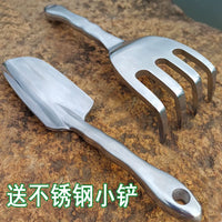 Gardening Hand Trowel and Rake Set for Potted Plants, Rust-Resistant Soil Cultivation Tools