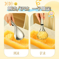 Manual Ice Shaver Spoon for Home and Commercial Use, Crushed Ice Maker Tool