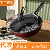 German Diamond Non-Stick Wok Pan for Induction and Gas Stoves