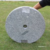 Outdoor Patio Umbrella Base Stand with Stainless Steel Tube, Heavy Duty Marble/Cast Iron Parasol Holder for Beach Garden