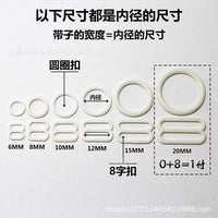 Plastic O-Ring and Slider Adjusters for Bra Straps and Lingerie