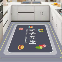 Diatomaceous Earth Kitchen Mat Non-Slip Absorbent Quick Dry Bathroom Rug