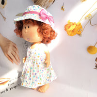 24cm Mia Doll Cotton Floral Dress Outfit