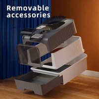 Fully Enclosed Cat Litter Box with Drawer, Anti-Splash Design, Easy Clean Pet Toilet