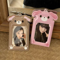 Cute Dessert Rabbit 3-inch Thickened Card Holder for ID, Photos, and Collectibles