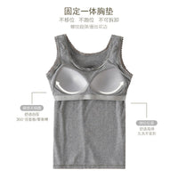Women's Padded Lace Trim Camisole with Built-in Bra, Breathable Anti-Exposure Tank Top