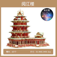 3D Jigsaw Puzzle Building Model with LED Lights for Adults and Kids, Educational Toy
