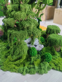 Artificial Moss Mat Square Fake Grass Turf for Landscape Decoration