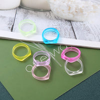 Resin Candy Color Ring Blanks for DIY Jewelry Making