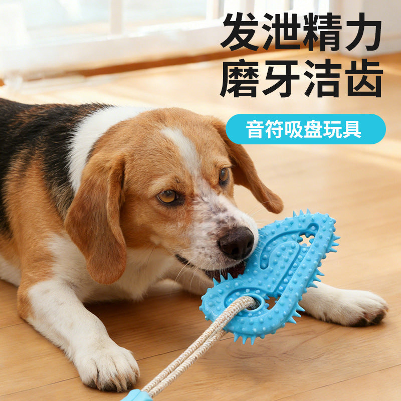 Pet Suction Cup Chew Toy for Dogs, Teeth Cleaning and Boredom Relief