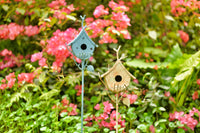 Vintage Iron Birdhouse Planter Garden Decor