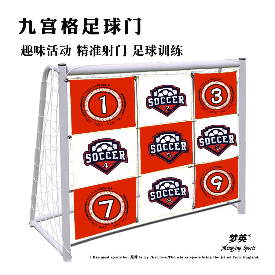 Zihuo Qatar 2022 Football Training Goal, 9-Square Grid Target Net for Kids' Shooting Practice