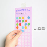 Project50 Self-Discipline Habit Tracker Planner with Countdown Calendar and DIY Wall Decor