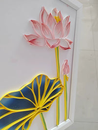 DIY Lotus Quilling Art Kit for Beginners - Handcraft Paper Filigree Painting Set