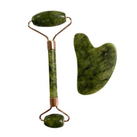 Jade Roller and Gua Sha Set for Face and Body Massage