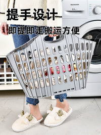 Foldable Laundry Hamper with Hollow Design, Large Capacity Dirty Clothes Storage Basket