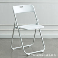 Foldable Plastic Dining Chair with Backrest for Home, Office, Training, and Events