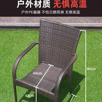 Outdoor Rattan Wicker Patio Furniture Set with Table and Chairs