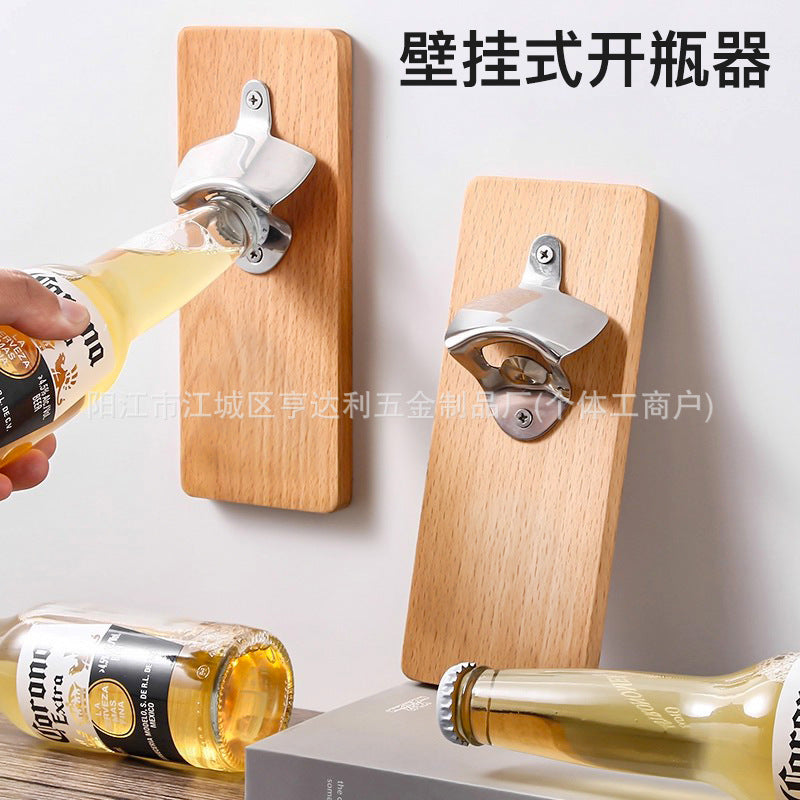 Wall Mounted Beer Bottle Opener Stainless Steel